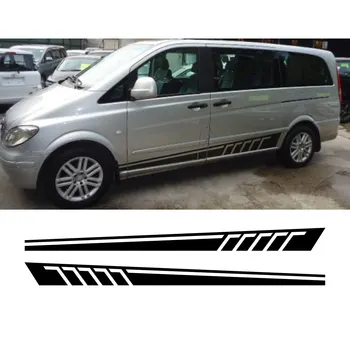 

2 Side Stripes Graphic Decal Sticker For Mercedes V Class Vito Viano Accessories