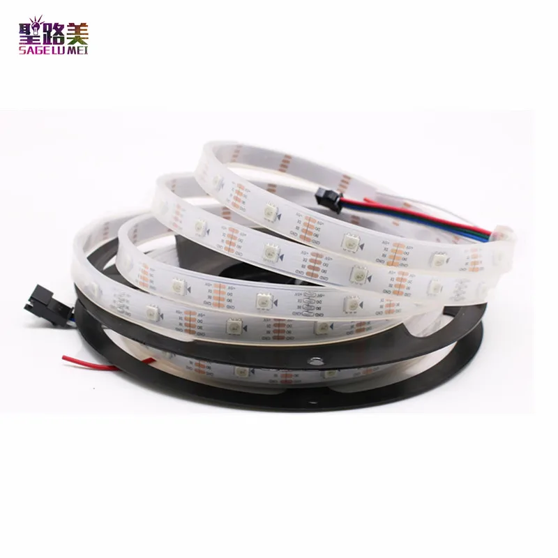 Пиксельная Светодиодная лента WS2813 1/5 м 30/60/144 пикселей/светодиодов/м IP30/IP65/IP67 5 в