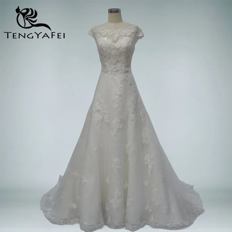 

new fashionable appliques beading cap sleeve vestido de novia casamento bridal gown sexy a-line 2016 mother of the bride dresses