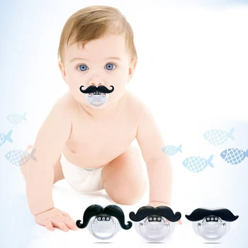

Food Grade Silicone Funny Baby Pacifiers Dummy Nipple Teethers Toddler Moustache Kids Baby Pacifer Soothers Christmas Gift