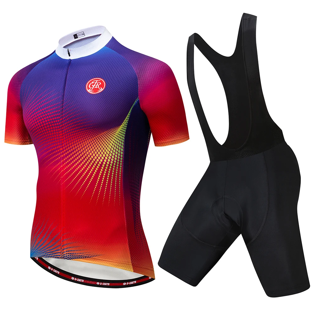 

2019 Summer Cycling Jersey Sets Short Sleeve Cycling Shirt Bike Bicycle Clothes Clothing Jerseys Triathlon Skinsuit Men Suit