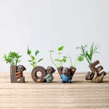 

Fuzhu creative hydroponic green plants potted home room flower small bonsai pet cute send girlfriend plant pot pots for flowers