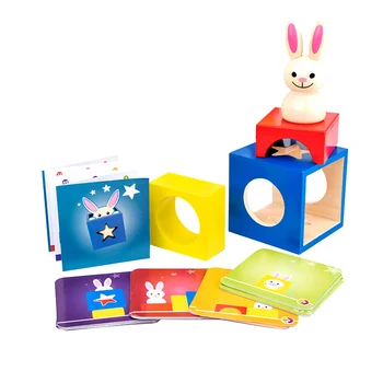 

New Wooden Puzzle Boxes with Secret Bunny Boo Hide and Seek Magic Game Brain Teaser Toys Kids Wood Toy Gifts
