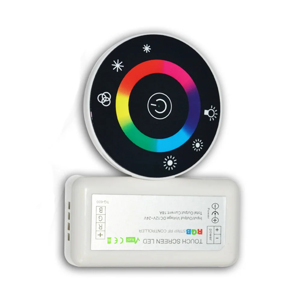 

DC 18A 7 Keys RF Remote controller 12V 24V LED Touch Round RGB Controller