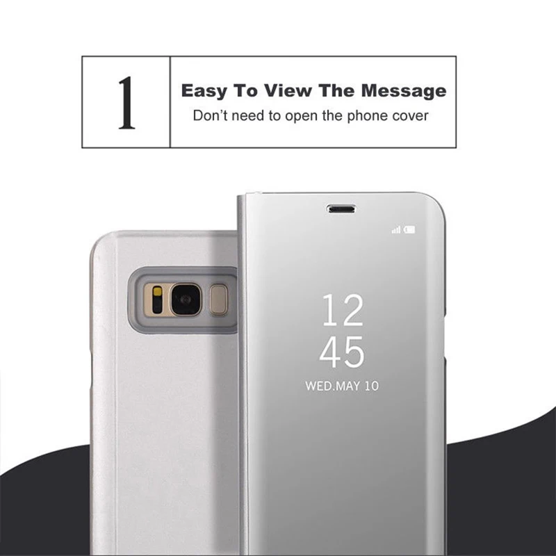 Smart Mirror Flip Case For Samsung Galaxy S22 S21 S20 FE S8 S9 S10 Plus Note 9 8 10 Lite 20 Ultra S10e S7 Edge Cover Coque samsung galaxy s22 ultra case