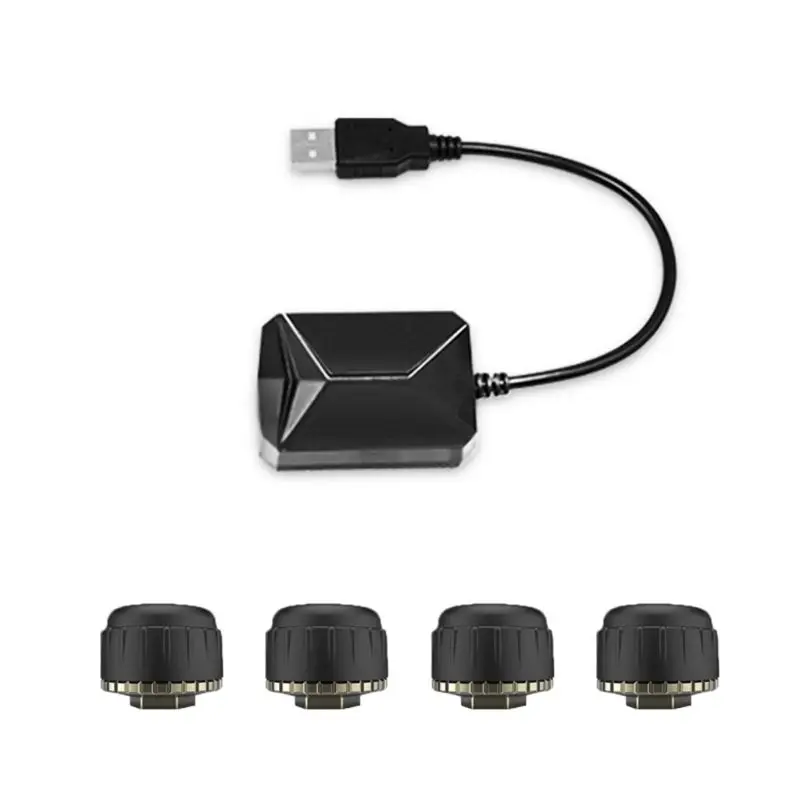 USB Android TPMS монитор давления в шинах/навигационная система контроля давления в шинах/Беспроводная передача 4 внешних датчика