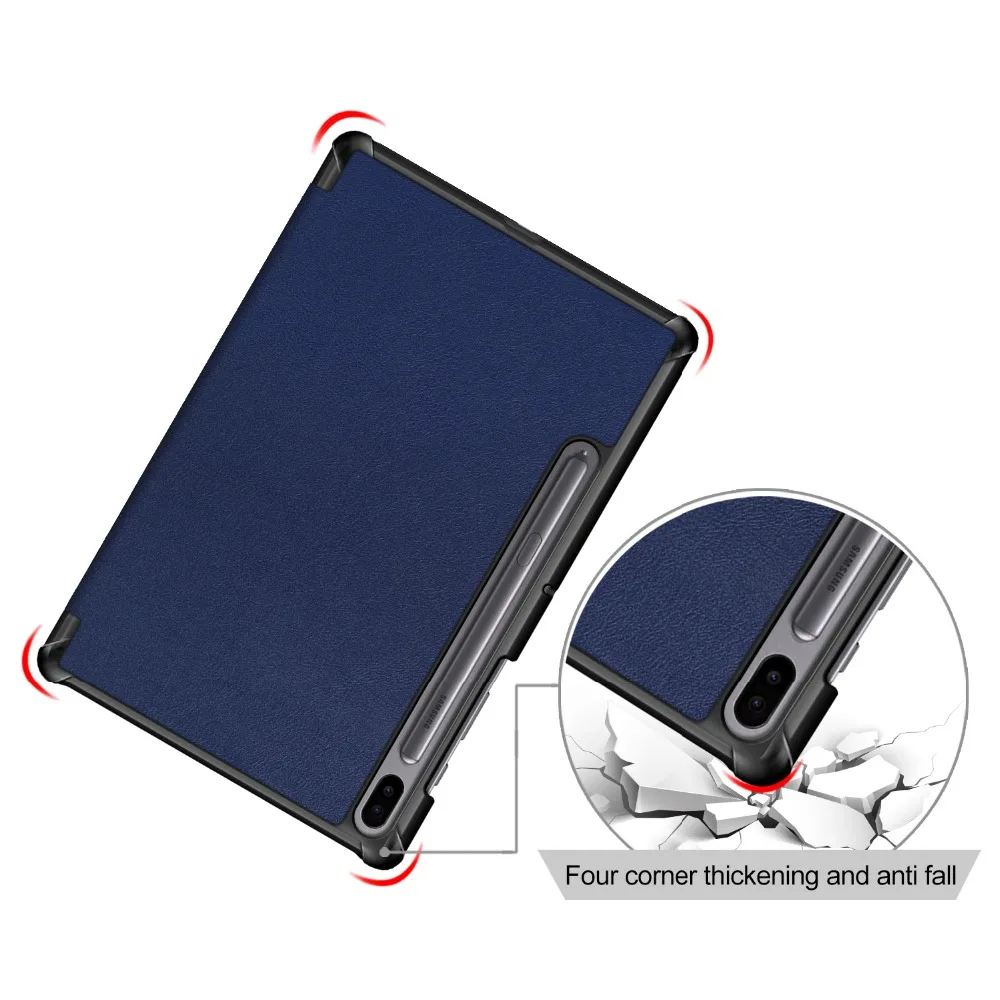 GLIGLE Тонкий чехол для samsung Galaxy Tab S6 10,5 SM-T860 SM-T865 чехол для samsung Tab S6 10,5 чехол+ стилус+ пленка для экрана