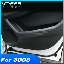Vtera для peugeot 3008 3008GT Автомобильная дверь анти kick наклейка из углеродного волокна внутренняя дверь защитная наклейка s аксессуары，автотовары