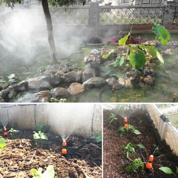 

25M Automatic Plant Irrigation System Garden Hose Sprinkler Set 25 M 4/7 Pipe Universal Connection Integrated Rod T-piece