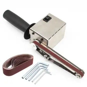 

300W Electric Belt Sander Cutter Edges DIY Polishing Grinding Sanding Machine Electric Belt Machine Sanding Abrasive Belts