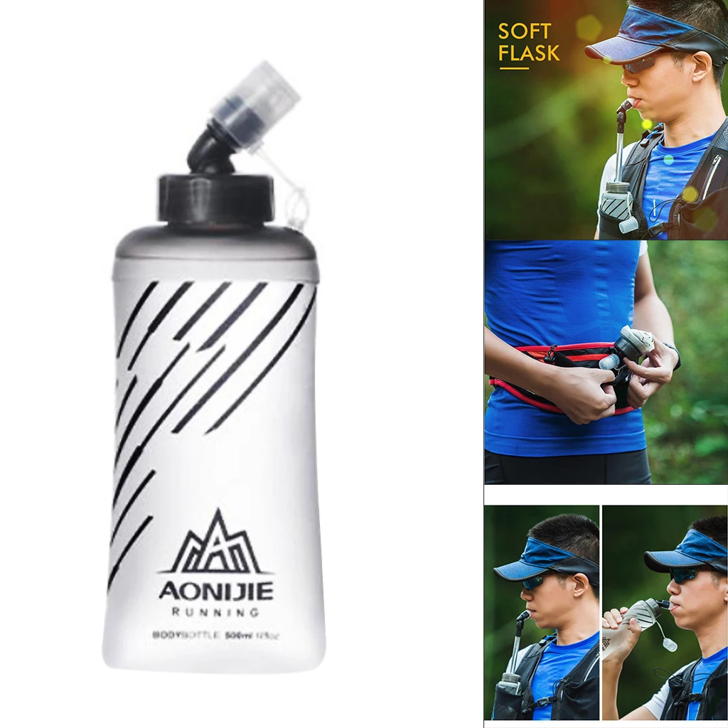 Hydration Pack Foldable Water Bag Soft Flask Bottles For Hiking Running Cycling 