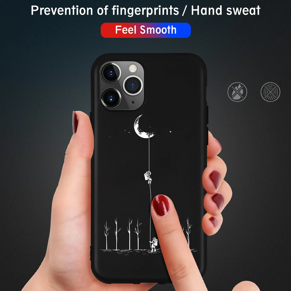 Premium For iPhone 11 Pro Max 2019 Silicone Star Planet Love Heart Phone Case For iPhone 11 2019 Ultra Thin Soft Pattern Cover