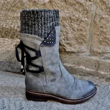 Г.,, новая осенне-зимняя обувь женские ботинки на плоской подошве модные вязаные женские ботинки в стиле пэчворк женские короткие ботинки