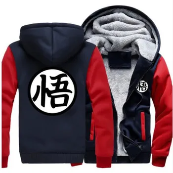

2018 Autumn Winter Jackets Anime Dragon Ball Z Sweatshirt Men Fashion Streetwear Fleece Hoody Men's Sportswear Harajuku Jacket