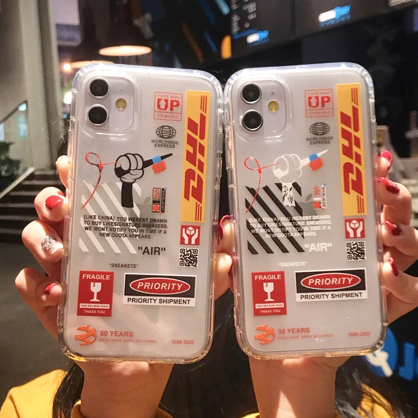 Easybyz Fashion Individuality DHL Logo Soft Phonecase For iPhone 11 Pro Max Xr Xs max 6 6s 7 8 Plus TPU case Shockproof shell | Мобильные