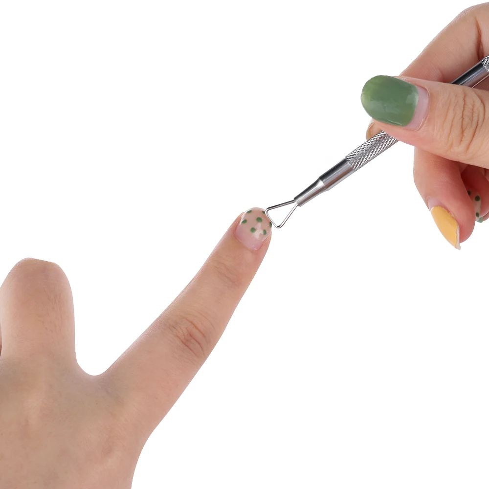 2Pcs Nail Art Remover Tool Stainless Steel Cuticle Peeler Scraper Remove Gel Nail Polish Remover Cuticle Pusher Manicure Tools