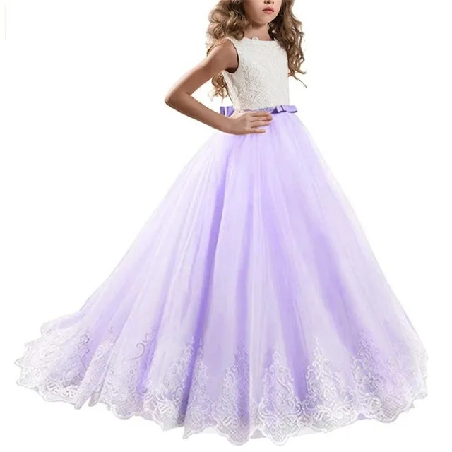 Teenager Bridesmaid Dress For Girls Kids Dresses Children Princess Dress Pageant Girl Party Dress 10 12 Years Dropshipping - Цвет: Purple