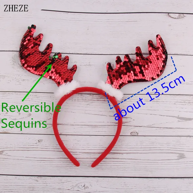 Trendy Christmas Headbands For Children Girls Xmas Tree Party Hats Hair Band Clasp Head Hoop Decoration Accessories Gifts 5