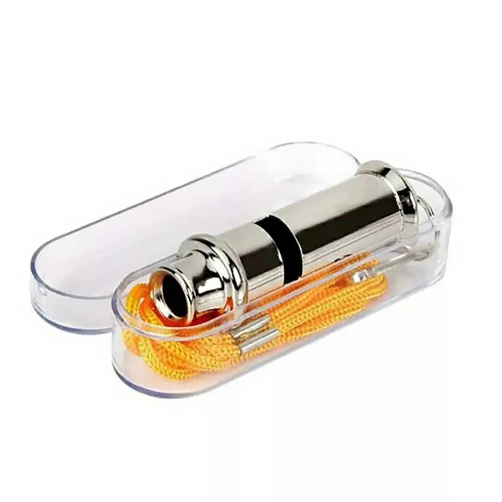 1Pcs Outdoor Survival First Aid Whistle Plastic Soccer Football Basketball Hockey Baseball Sports Referee Whistle With Box