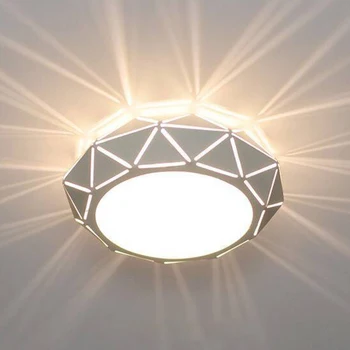 

3W/5W Creative Modern LED Ceiling Light Iron+Acrylic Ceiling Lamp Luminarias Light For Living Room Aisle Corridor Decoration