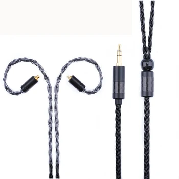 

16 Core Silver Plated HIFI Upgrade Cable 3.5/2.5/4.4mm Plug MMCX/2Pin Connector For TRN V80 KZ AS10/AS06/ZS10 CCA C10 C16