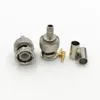 10Pcs Brass 3 in 1 BNC Male Q9 Crimp 50Ω RG58 RG59 RG60 RG142 RG400 LMR195 RF Coax Cable Straight Connector for CCTV Cameras 3