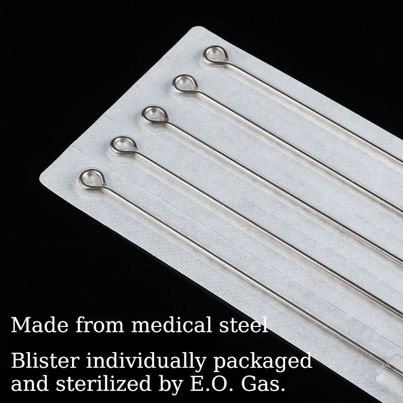 50pcs Sterile Tattoo Needles RL RS M1 Disposable Round Liner Needle Set Agujas Microblading Supply Permanent Makeup Accessories