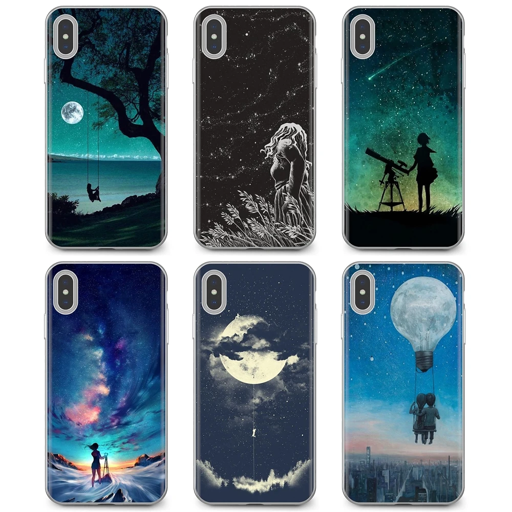 Силиконовый чехол для Samsung Galaxy A10 A30 A40 A50 A60 A70 S6 Active Note 10 Plus Edge M30 ночное небо Детские