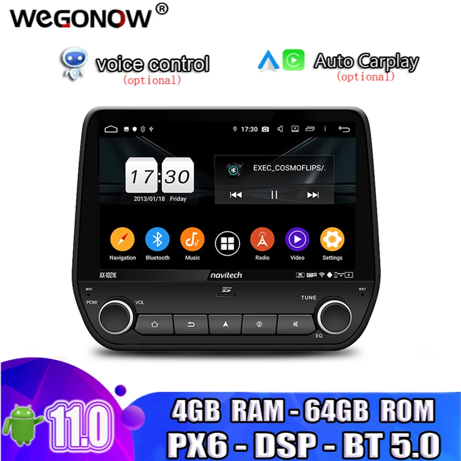 DSP IPS 9 &quotAndroid 11 8Core 64G ROM 4G RAM автомобильный DVD-плеер GPS map RDS радио wifi BT5.0 для Ford Eco sport