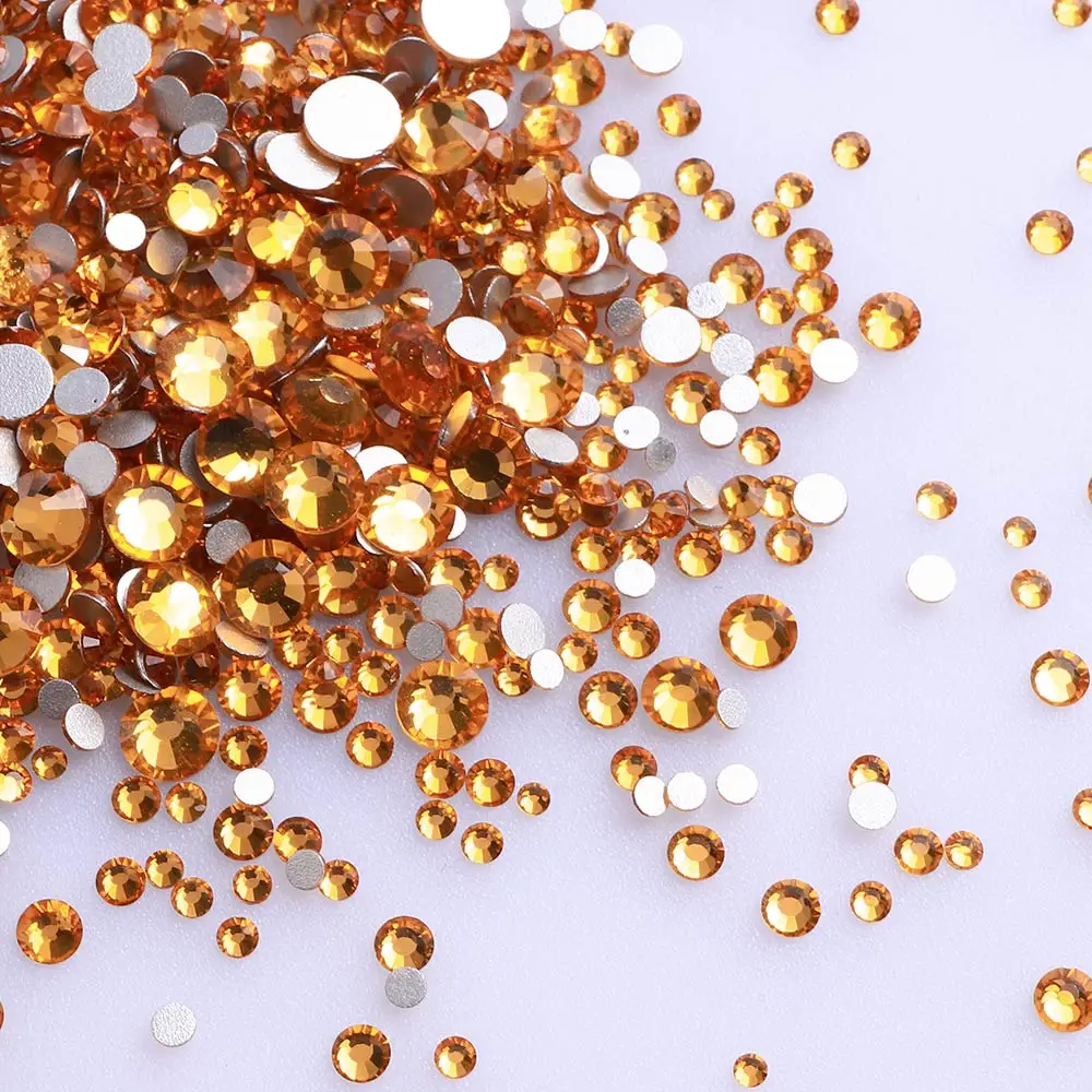 Mix Size Black Diamond Flat Back Rhinestones for Face Self-adhesive Crystal Beads Loose Precious Stones Diamond Painting Jewelry