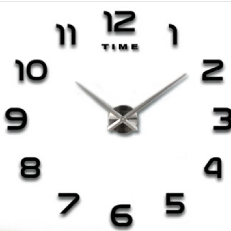 

Modern Acrylic Mirror Wall Sticker Clock Numbers Wall Mounted Sticker Clock Home DIY Living Room Walls Decor
