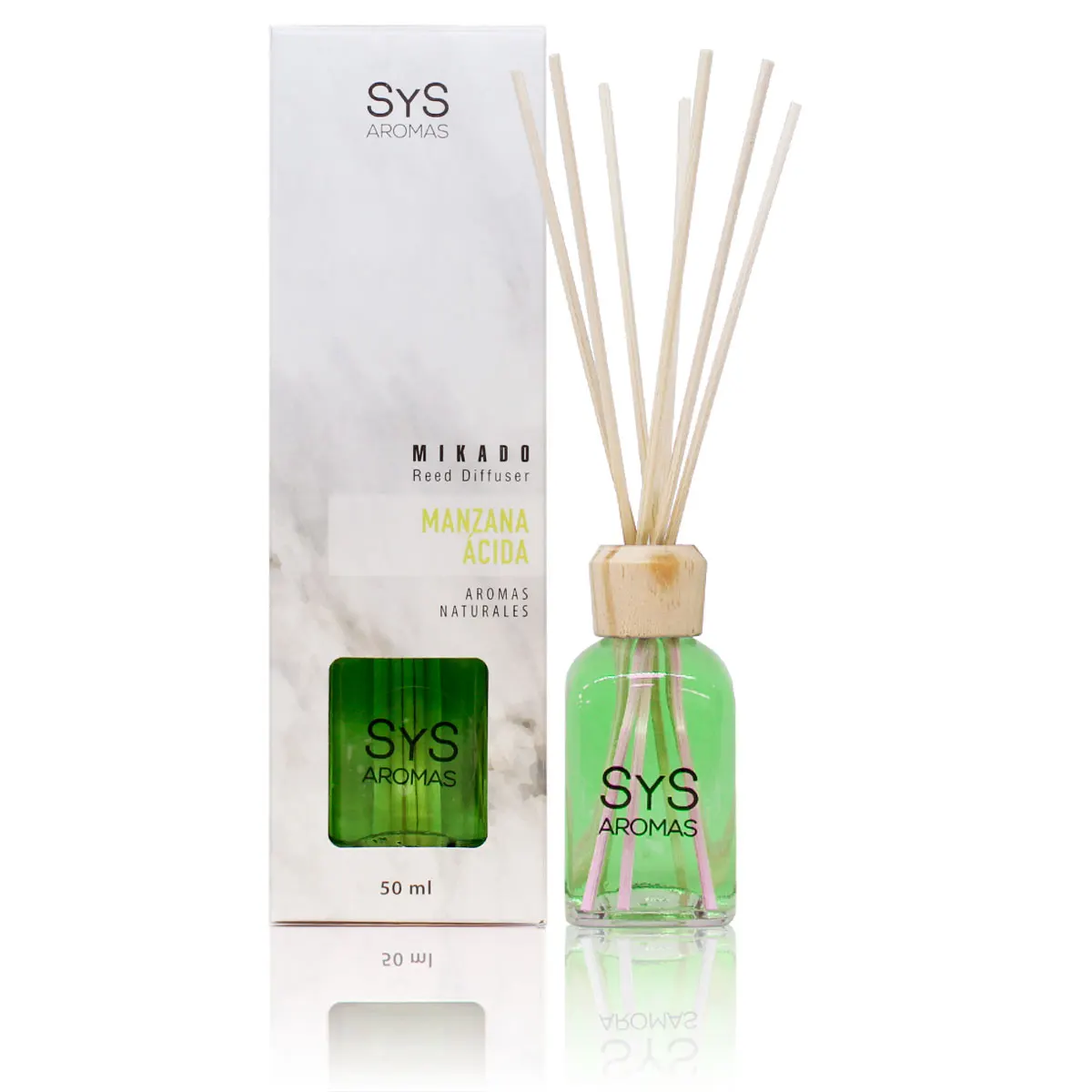 Sys Da Laboratorio, Deodorante Per Ambienti Apple Acid, 50Ml, Unisex, Cristallo, Diffusore Di Aromi, Bastoncini Per Deodorante Per Ambienti, Diffusore