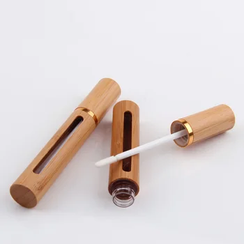 

Engraving logo 5ml lip balm Cosmetic container ,Lip CBD Balm jars，bamboo lipgloss tube