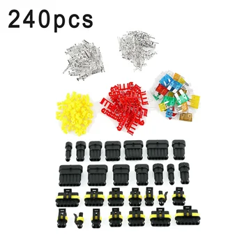 

1-6 Pin Terminal Connector Fuse Car Waterproof Wire Kit Dustproof Equipment