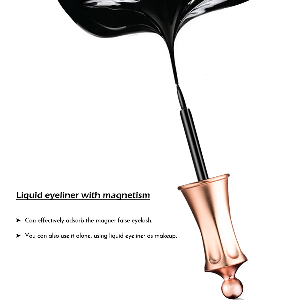 New Magnetic Liquid Eyeliner& Magnetic False Eyelashes& Tweezer Set Waterproof Long Lasting Eyeliner False Eyelashes Drop Ship