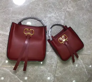 

free shipping the new style classic fashion lock hardware genuine cow leather women handbag and shoulder bag