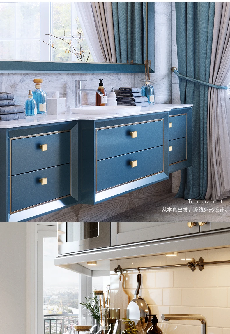 Tiradores dorados para armario de cocina, manijas para puertas de