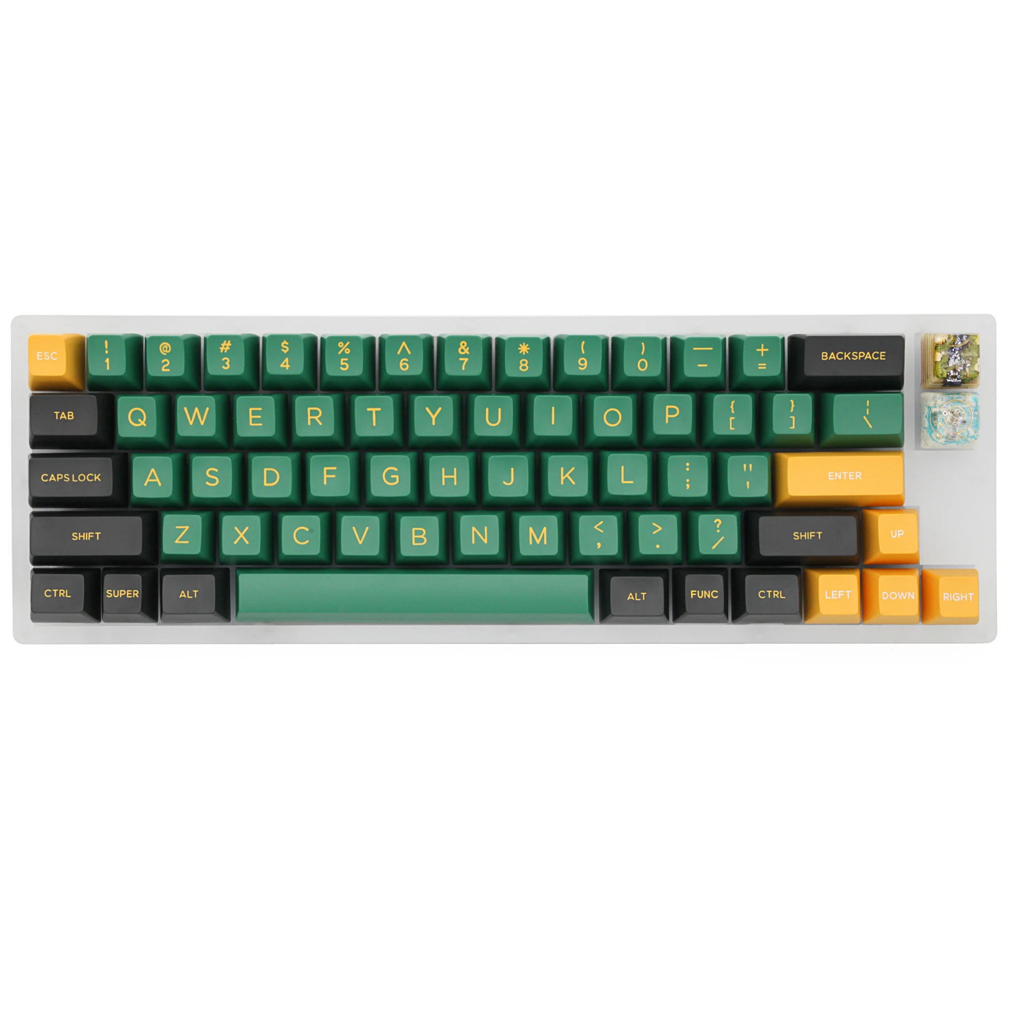 Hot Swappable Yc66 Pcb Custom Mechanical Keyboard Rgb Smd Switch Leds Type C Usb Port With Acrylic Case Rgb Side Light Keyboards Aliexpress