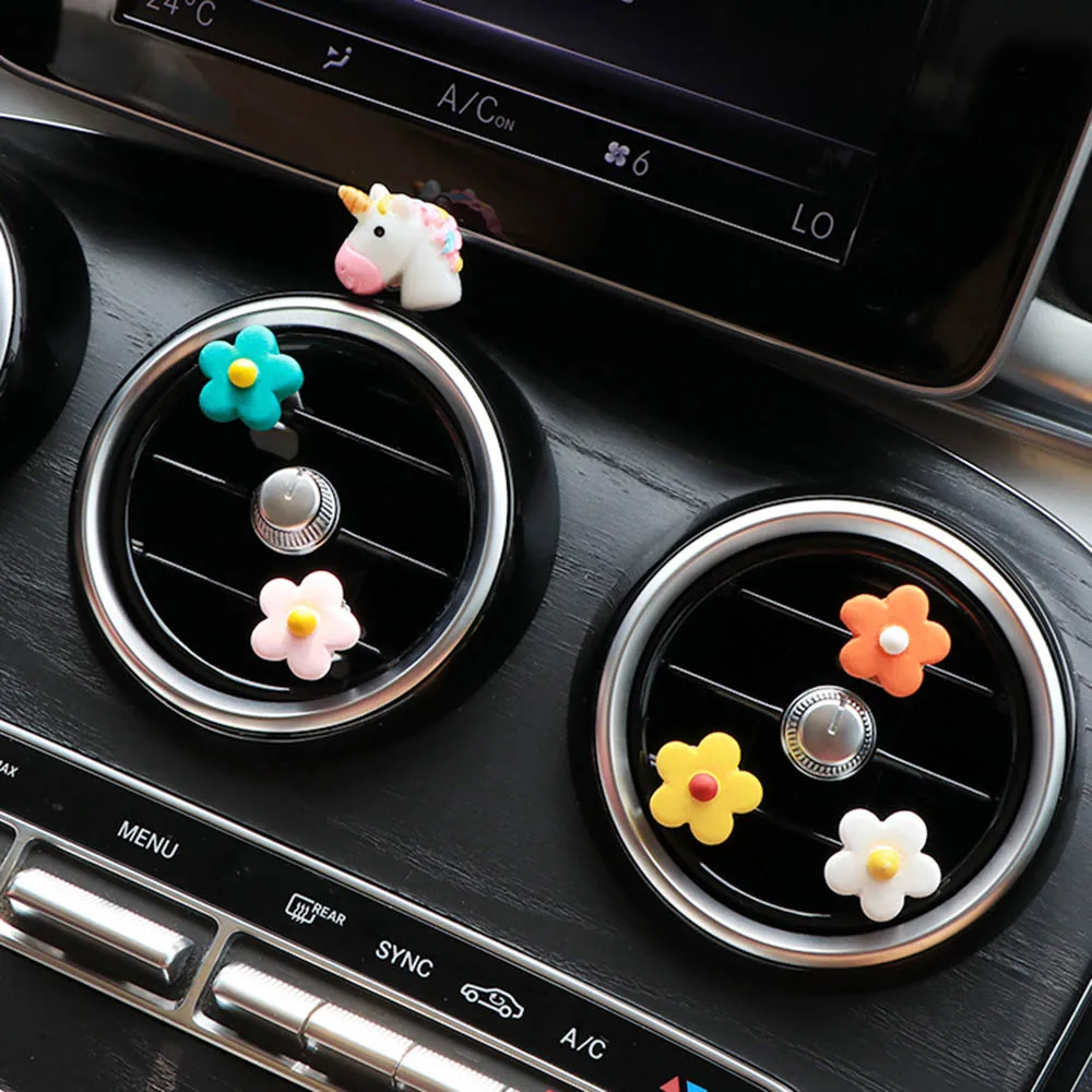 Car Air Vent Freshener Essential Oil Diffuser Graceful Gypsum Flowers