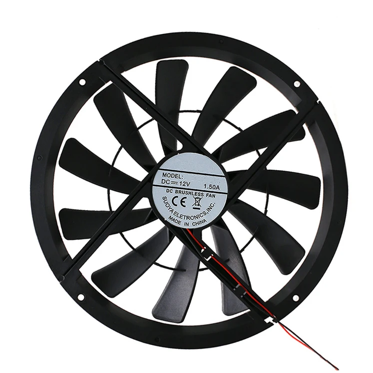 Sxdool-ventilador de Refrigeração para Computador pc Cooler Server Cooler Tamanho Grande Alto Fluxo de ar 250 mm 25cm dc 12v 1200 Rpm 40db 4d 250×30 mm