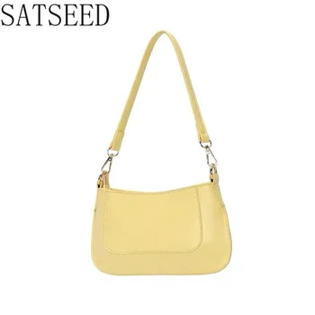 

2020 Sweet and Fresh Small Bag Crescent Shape Solid Color Fashion Diagonal Shoulder Bag Ladies Handbag Shoulder Bag