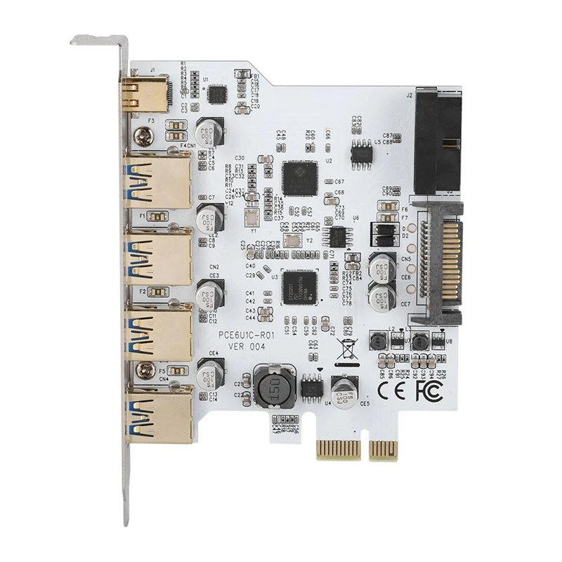 

Pci-E To Usb3.0 4-Port Type-C Adapter Expansion Card Connector Dual Interface For Windows Xp Vista Windows 7 Linux Windows 8