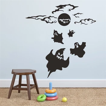 

Halloween Wall Decal Stickers Ghost Halloween Decor Stick Wall Art Decals Home Decor by DecalIsland-Halloween Ghost Decal HQ236