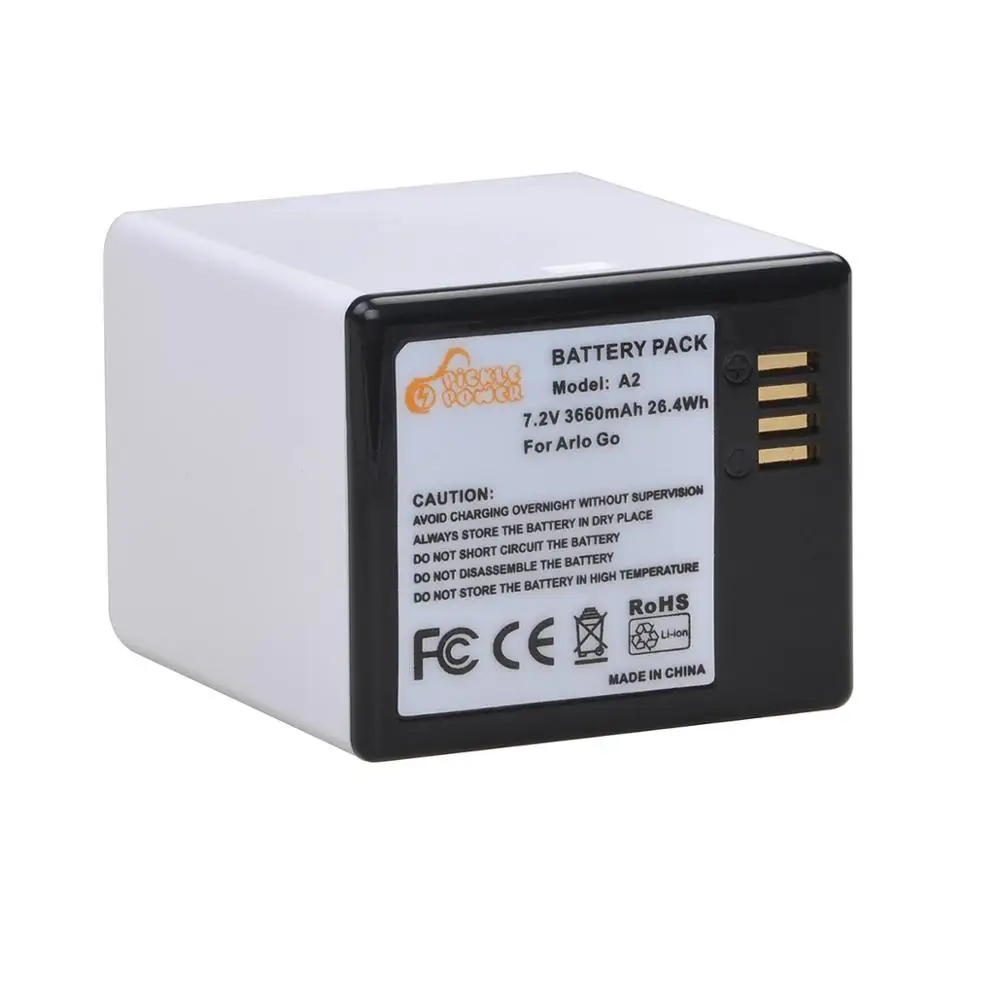 Bateria + Led Rápido para Arlo Duplo Carregador 3660mah a2 go - Image 3