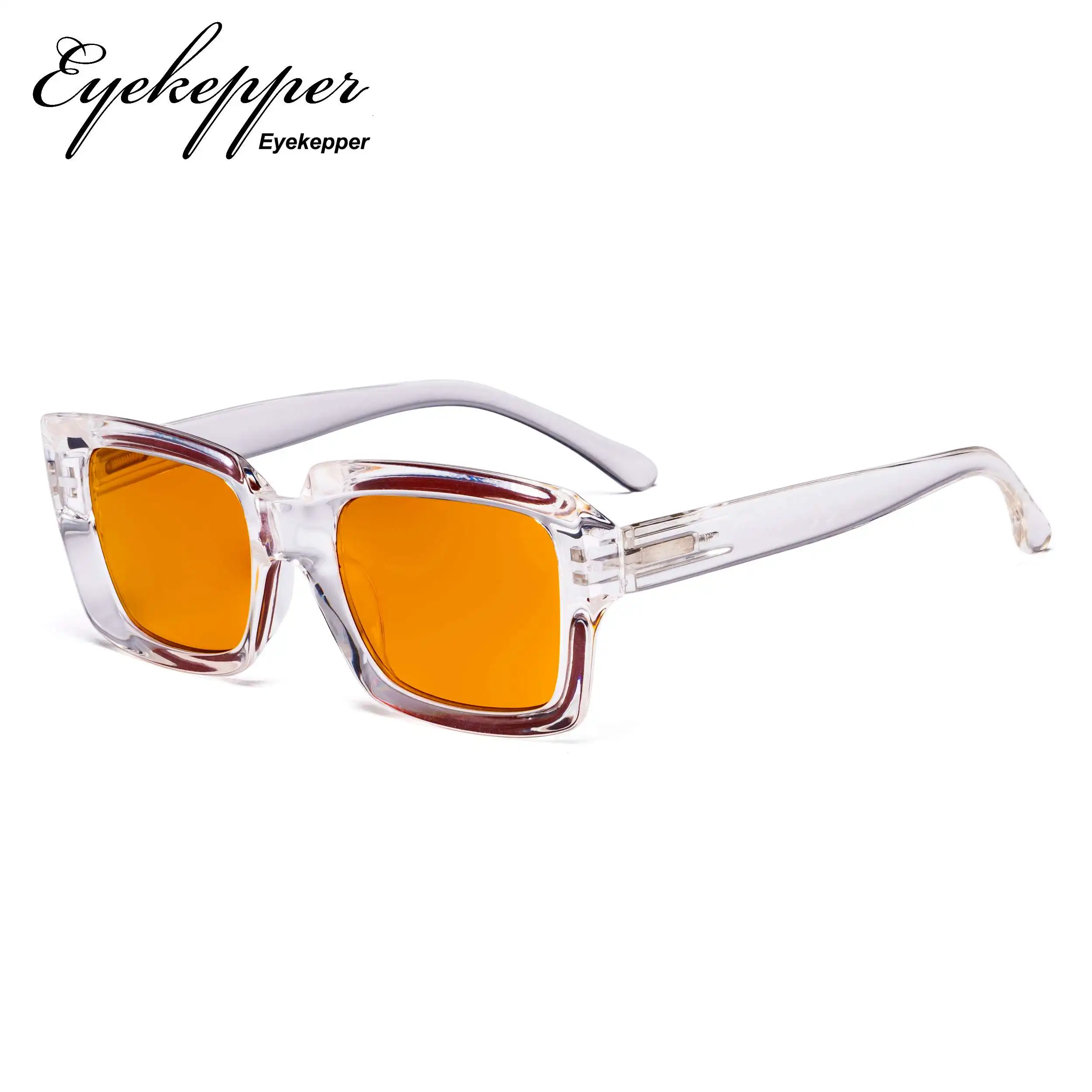 DS9107 Eyekepper синие блокирующие очки с оранжевым тонированным фильтром линзы для сна-большие квадратные компьютерные очки для женщин