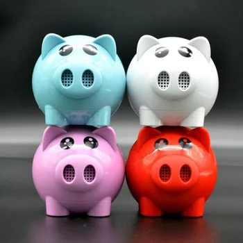 

Portable Cute Cartoon Pig blutooth speaker Loudspeakers Wireless Speakers surround sound Support FM Radio and TF Card