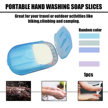 

20 Pcs Paper Soap Outdoor Travel Bath Soap Tablets Portable Hand-washing Soap