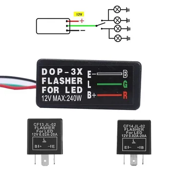 

Flashing Relay Switch Car Motorcycle LED Halogen Turn Signal Light Flasher Relay Blinker Shockproof Motorbike Safety