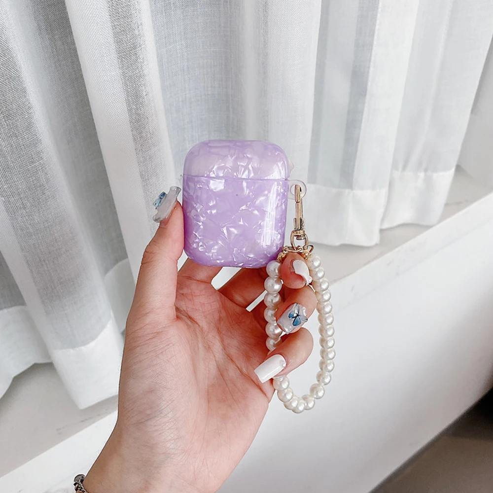 Luxury Girls Pearl Shell Case for Apple Airpods 1 2 3 Case for AirPods Pro Case with Keychain Earphone Accessories Headphone Box Luxury Girls Pearl Shell Case for Apple Airpods 1 2 3 Case for AirPods Pro Case with Keychain Earphone Accessories Headphone Box