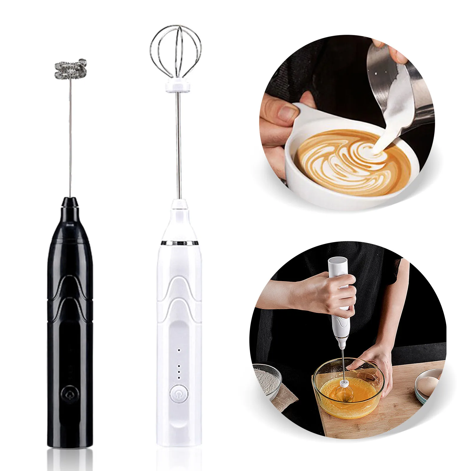 Electric Coffee Mixer Rechargeable Milk Shaker Maker Frother Foamer USB